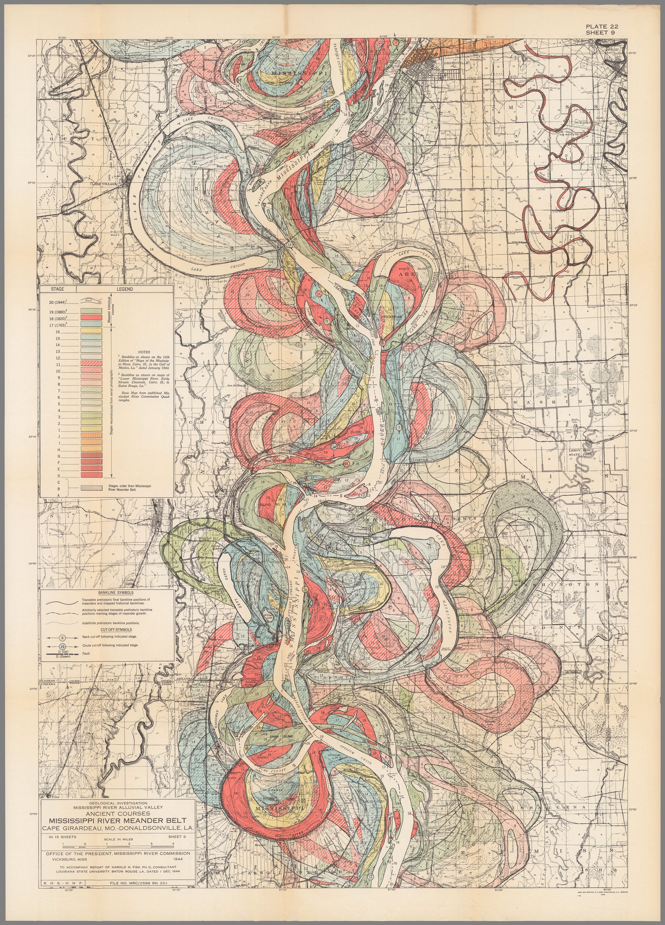 Geological Investigation of the Alluvial Valley of the Lower Mississippi River, plate 22
