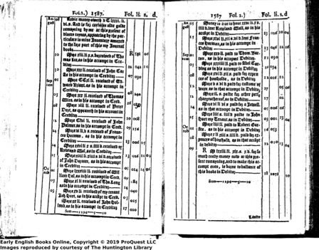 From John Mellis, "A Briefe Instruction and Maner How to Keepe Bookes of Accompts after the Order of Debitor and Creditor" (1588) From John Mellis, "A Briefe Instruction and Maner How to Keepe Bookes of Accompts after the Order of Debitor and Creditor" (1588)