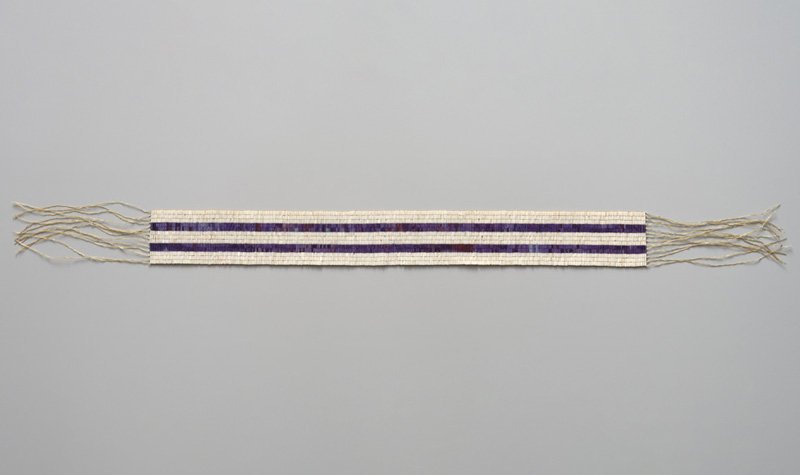 Two Row Wampum belt, 1613, 1993 Two Row Wampum belt, 1613, 1993